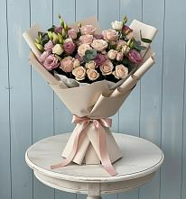 Букет цветов из:  Розы и Лизиантусы #REPLACE_PRED# Азове