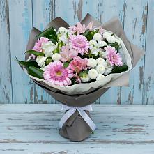 Букет цветов из:  Герберы, Альстромерии и Хризантемы в Азове
