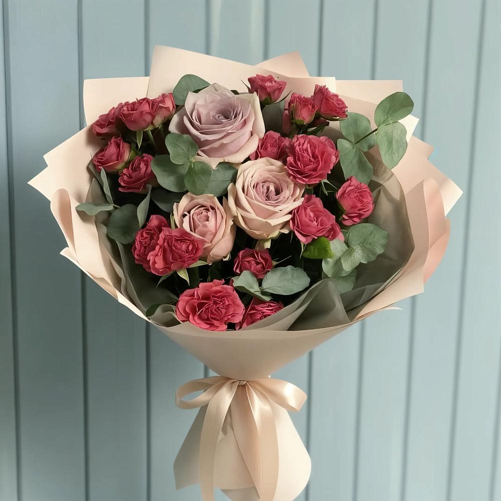 Букет цветов из: Гвоздики и Розы в Азове