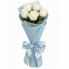 Букет 5 Белых роз Проуд в Азове