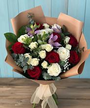 Букет цветов из:  Розы и Альстромерии в Азове