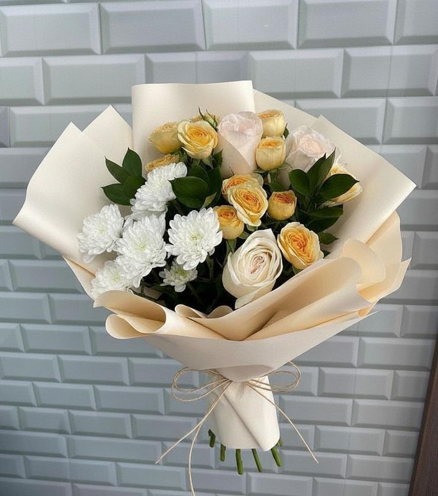 Букет цветов из: Розы и Хризантемы в Азове