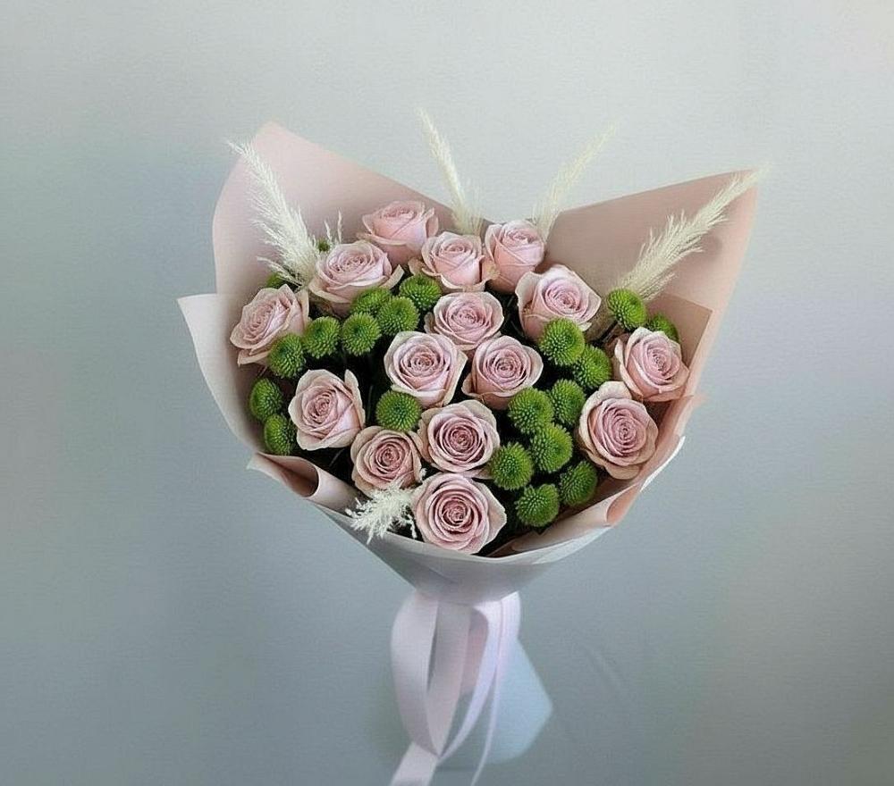 Букет цветов из: Розы и Хризантемы в Азове