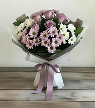 Букет цветов из:  Хризантемы и Розы в Азове