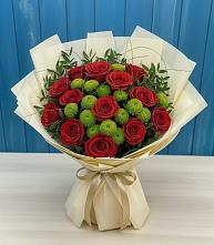 Букет цветов из:  Розы и Хризантемы #REPLACE_PRED# Азове